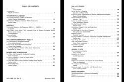 "Response: A Contemporary Jewish Review" Table of Contents, by Rachel Adler, summer 1973