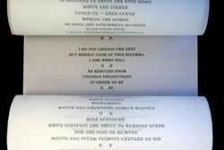 "The Liberation of G-D Proclamation," by Helene Aylon, 1990-1996