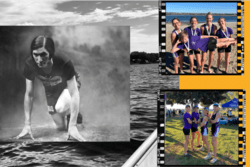 Collage of Images of Bobbie Rosenfeld and of Elle Rosenfeld's Crew Team