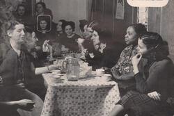 Garment Workers Eating Together Before Union-Sponsored Class