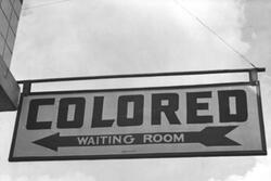 Sign for Colored Waiting Room, 1943