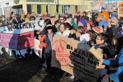 Boston Workmen's Circle Demonstration at Trader Joe's, December 11, 2011