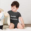 Jewish Feminist Onesie - Dark Grey Heather