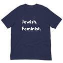 Jewish Feminist Unisex Tee -Navy