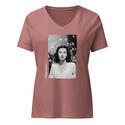 Hedy Lamarr V-Neck - Heather Mauve