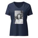 Hedy Lamarr V-Neck - Heather Navy