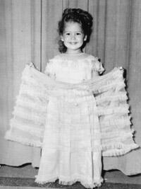 Barbara Dobkin as a Flower Girl, 1947