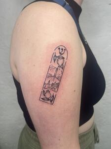 Sian Shine Tattoo of Mezuzah
