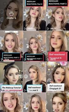Collage of photos of Miriam Anzovin from TikTok