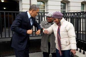 Barack Obama Bumps Elbows
