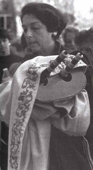 Francine Klagsbrun Carries the Torah, 1991