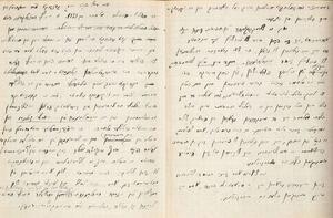 A handwritten Yiddish diary from the Oneg Shabbat archive