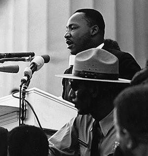 Martin Luther King, Jr. at the March on Washington, August 28, 1963
