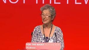 Naomi Wimborne-Idrissi speaking at the 2017 Labour conference