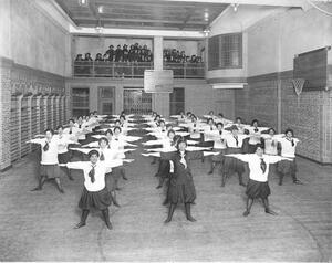 Exercise at Young Women's Hebrew Association of New York, 1914 Exercise at Young Women's Hebrew Association of New York, 1914