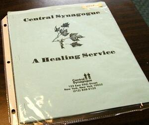 Healing Service Published by Central Synagogue Healing Service Published by Central Synagogue