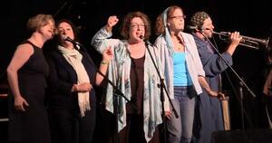 Adrienne Cooper and others at KlezKanada, 2010