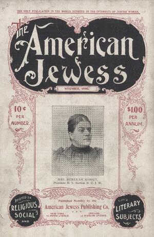 "American Jewess" Front Cover, November, 1896