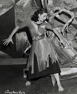 Bella Lewitzky in Lester Horton’s work Warsaw Ghetto, 1949.
