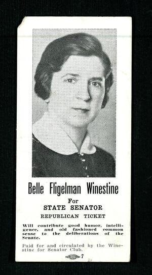 campaign poster for Belle Winestine for Montana State Senate