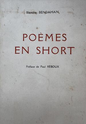 Cover of a book in French, "Poèmes en short"