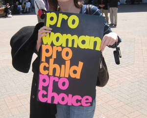 Cropped Pro-Choice Protestor, 2010