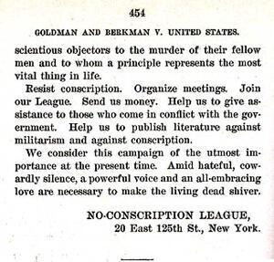 Manifesto of the No-Conscription League circa 1917, page 4