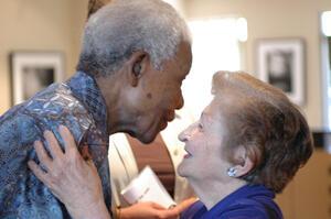 Esther Barsel with Nelson Mandela