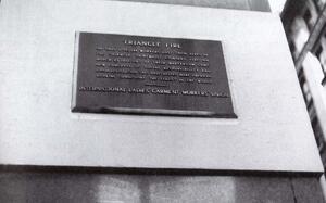 Plaque Commemorating the Triangle Fire Plaque Commemorating the Triangle Fire