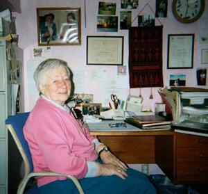 Gertrude Webb at the Webb International Center for Dyslexia, January 15, 2002