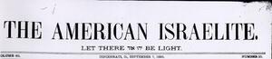 "The American Israelite" Article About the Congress of Jewish Women at Chicago, September 7, 1893