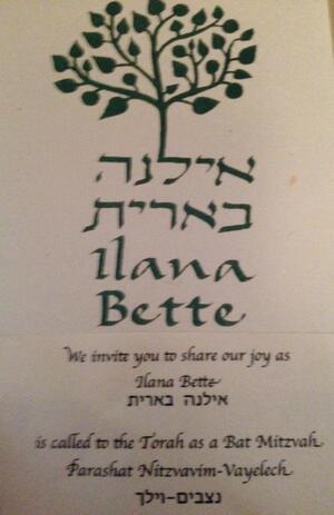 Ilana Goldberg's Bat Mitzvah