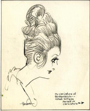 Caricature of Actress Bertha Kalich