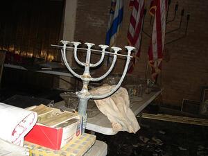 Menorah, Congregation Beth Israel, New Orleans, April 11, 2006