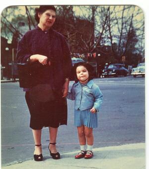 Lauren Shapiro with her Aunt Jennie near the Grotto