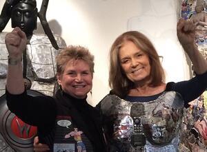 Gloria Steinem and Linda Stein, Suited Up (cropped)