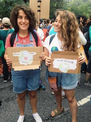 Rising Voices Fellow Noam Green at the People's Climate March