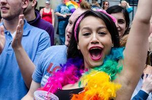 Cheering at the Boston Pride Parade, 2013