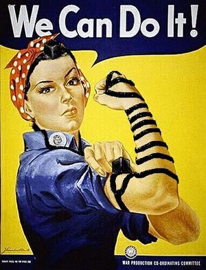 Rosie the Riveter Wearing Tefillin 