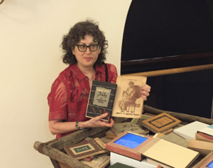 Sandi Wisenberg at the White Stork Synagogue in Poland, 2016. 