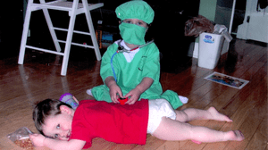 Eliana Melmed Playing Doctor
