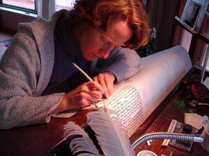 Shoshana Gugenheim Scribing Torah