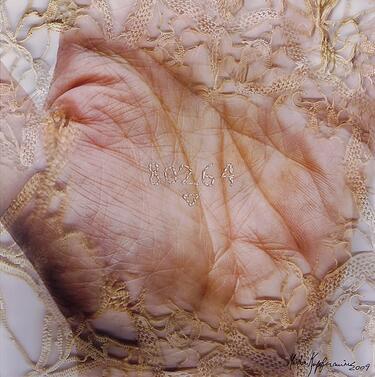 Embroidered Onto My Hand Interveined Photography by Mirta Kupfermic