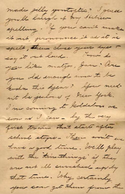 Letter from Gertrude Weil to her Family, March 29, 1896, page 5