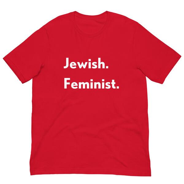 Jewish Feminist Unisex Tee - Red