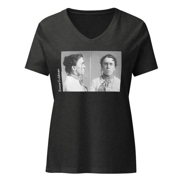 Emma Goldman V-Neck - Dark Grey Heather