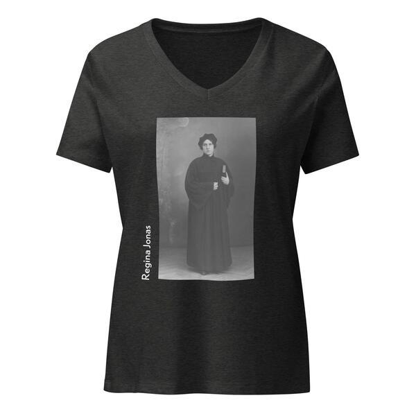 Regina Jonas V-Neck - Dark Grey Heather