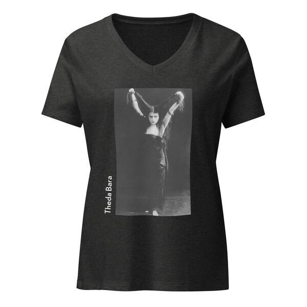 Theda Bara V-Neck - Heather Dark Grey