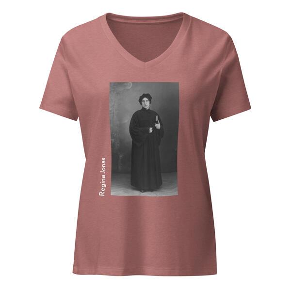 Regina Jonas V-Neck - Heather Mauve