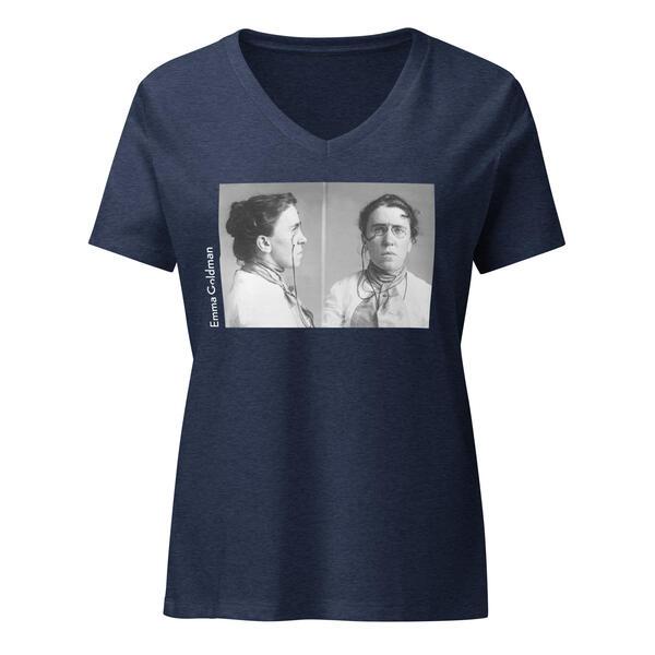 Emma Goldman V-Neck - Heather Navy